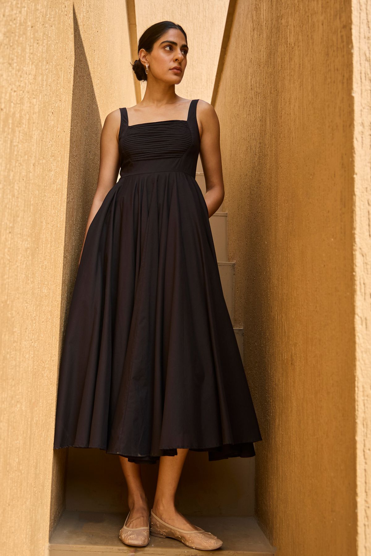 Manoor Black Organic Cotton Dress - image 6