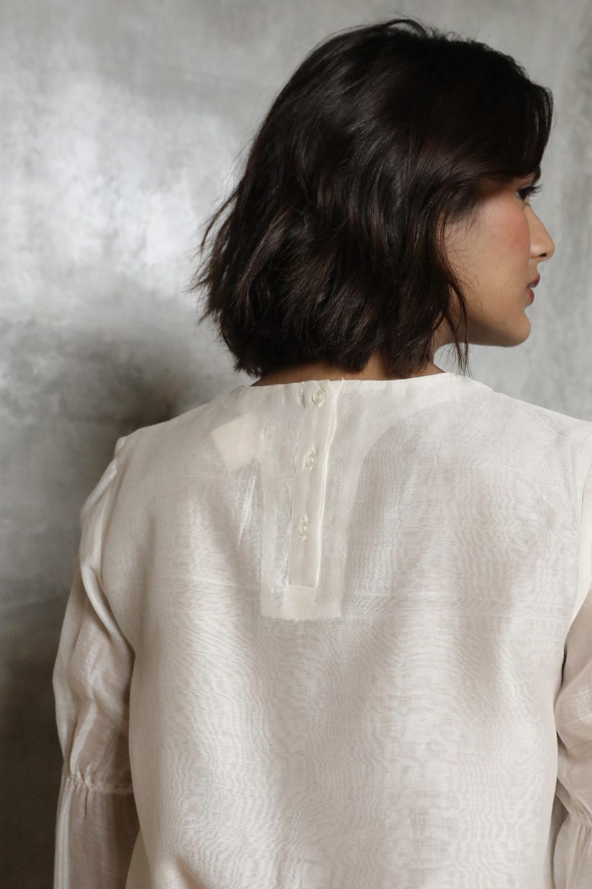 Atlas White Handwoven Top - image 4