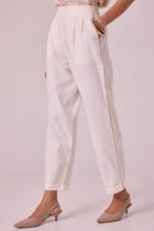 Ratan Off White Handwoven Pant view 4