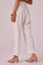 Ratan Off White Handwoven Pant view 5
