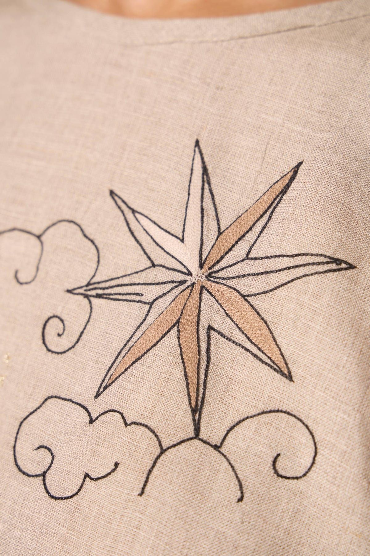 Maarah Beige Linen Halter Top - image 7