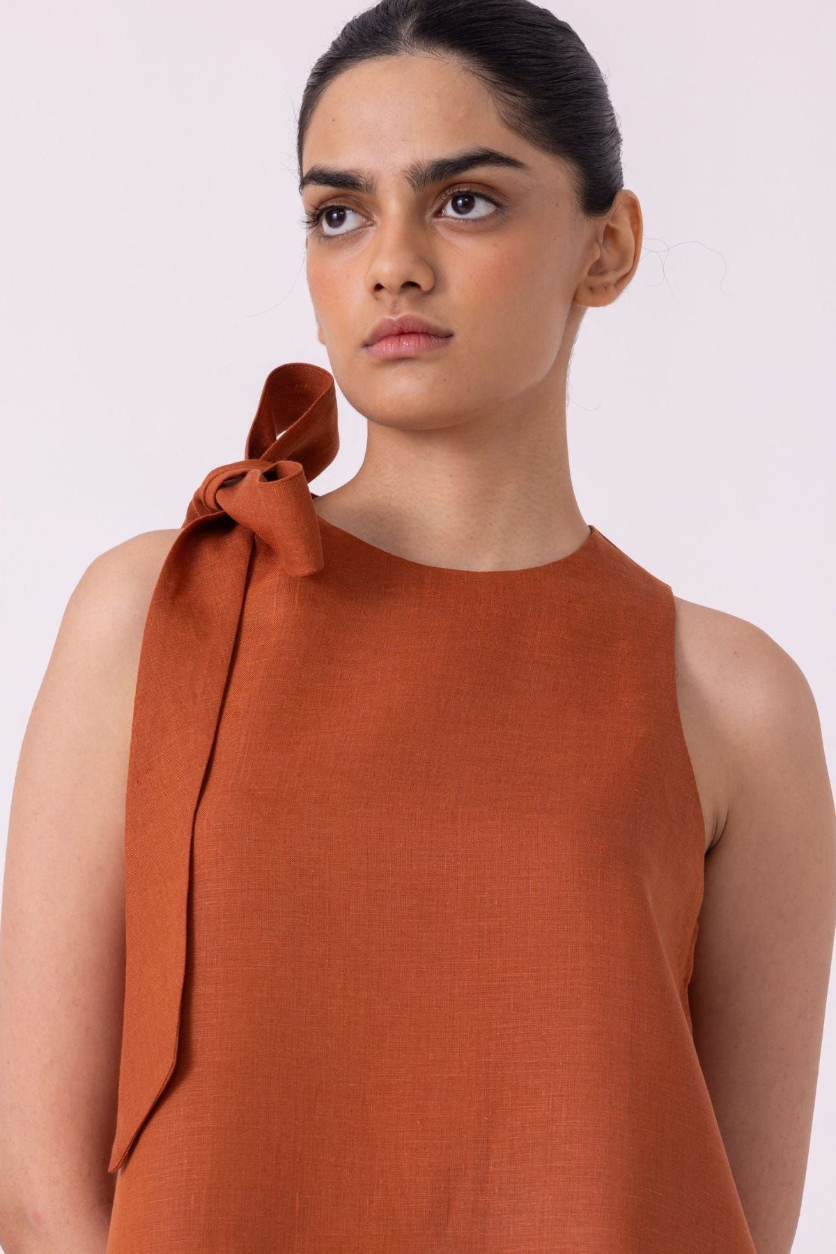 Granger Rust Linen Halter Top - image 5