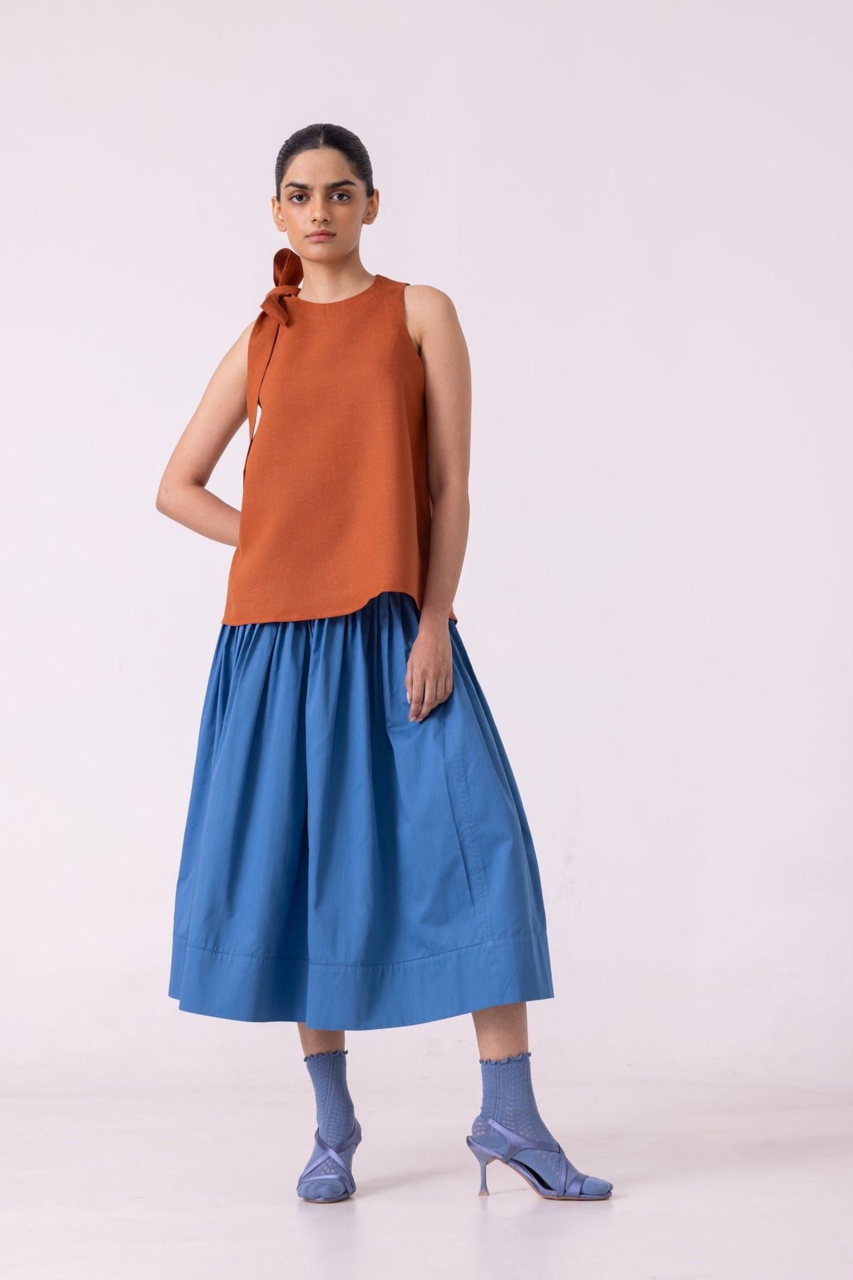 Granger Rust Linen Halter Top - image 7