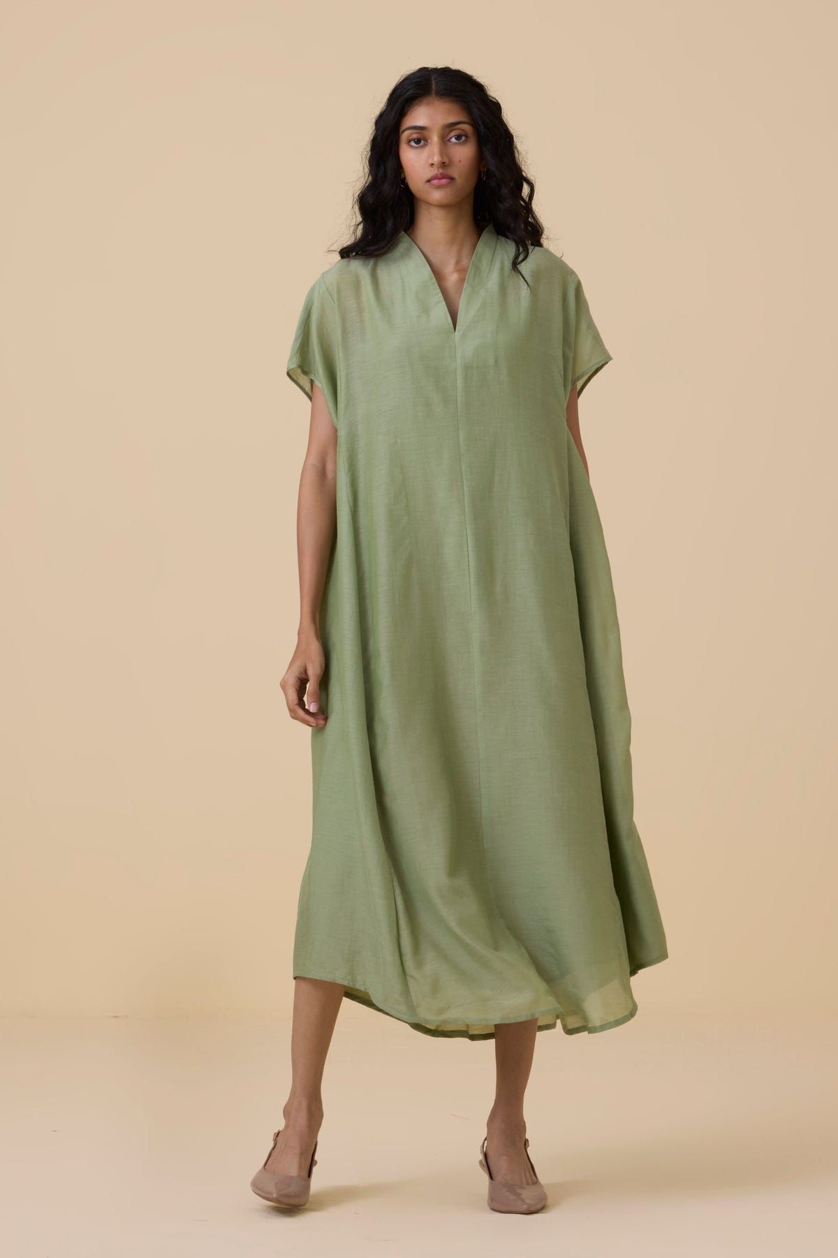 Meer Green Kaftan Dress - image 1