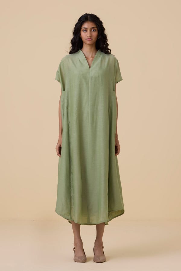 The Summer House — Meer Green Kaftan Dress