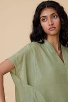 Meer Green Kaftan Dress view 6