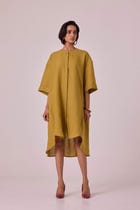 Amara Olive Linen Tunic view 1