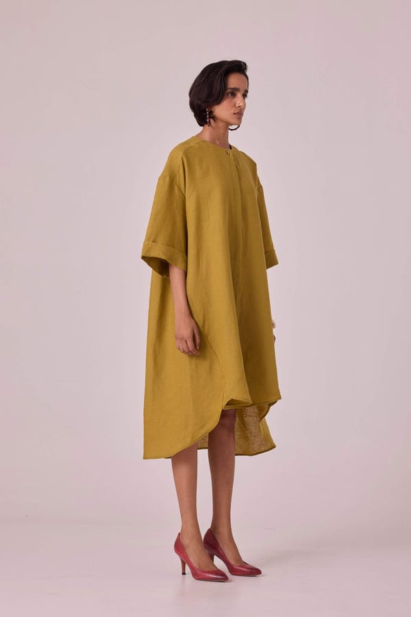 The Summer House — Amara Olive Linen Tunic