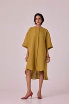 Amara Olive Linen Tunic view 4