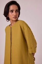 Amara Olive Linen Tunic view 5