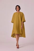 Amara Olive Linen Tunic view 6