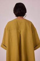 Amara Olive Linen Tunic view 10