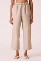 Torri Beige Linen Trousers view 1