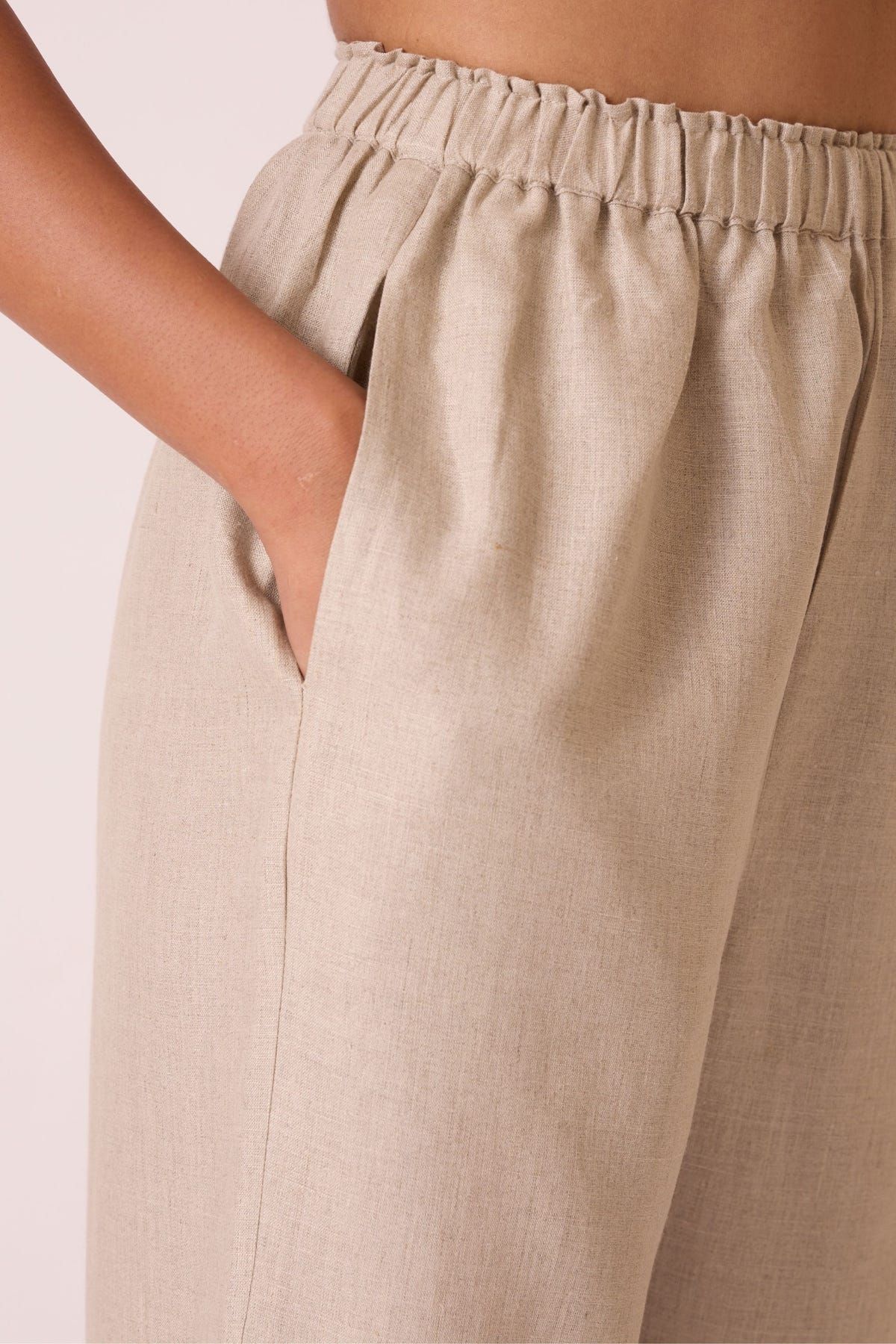 Torri Beige Linen Trousers - image 2