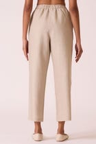 Torri Beige Linen Trousers view 5