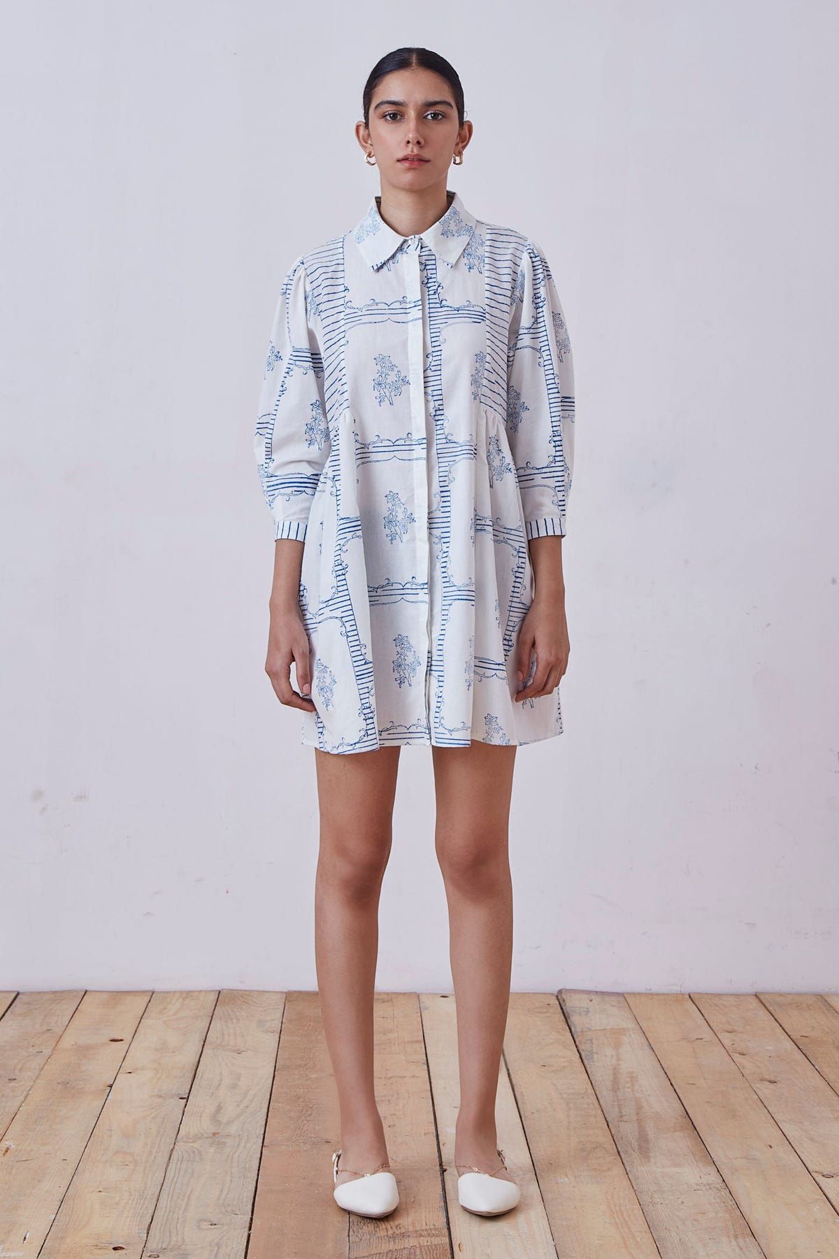 Puro Blue Hand Printed Dress - image 3