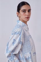 Puro Blue Hand Printed Dress view 4