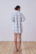 Puro Blue Hand Printed Dress view 7