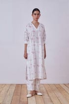 Ratan Red Hand Printed Set view 1