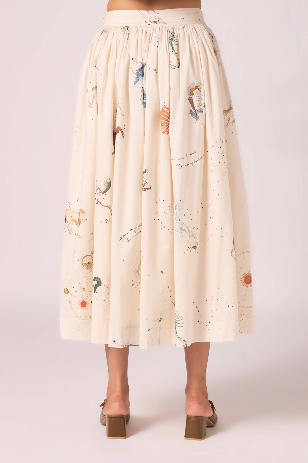 Maud Zodiac Print Cotton Skirt - image 12
