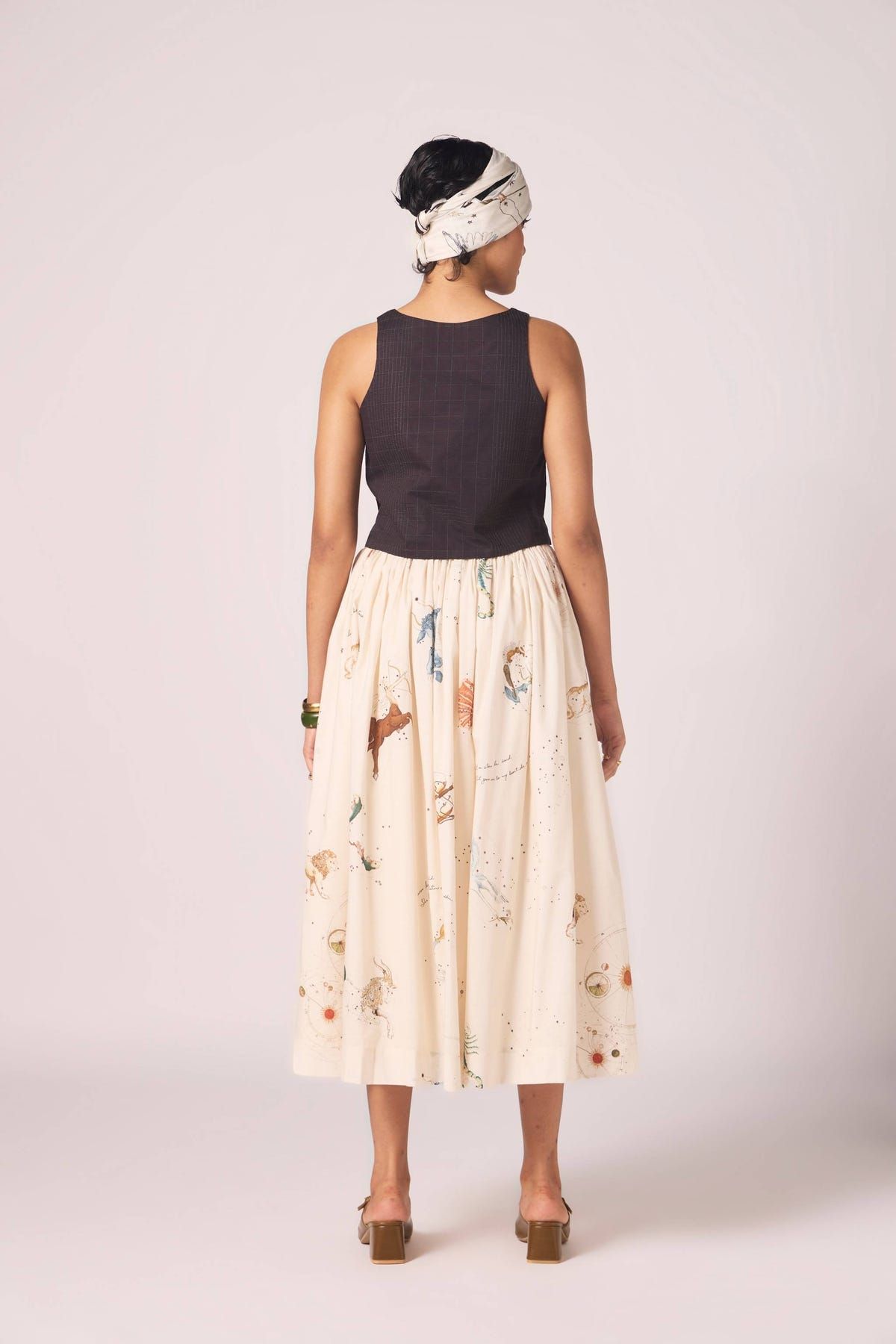 Maud Zodiac Print Cotton Skirt - image 13