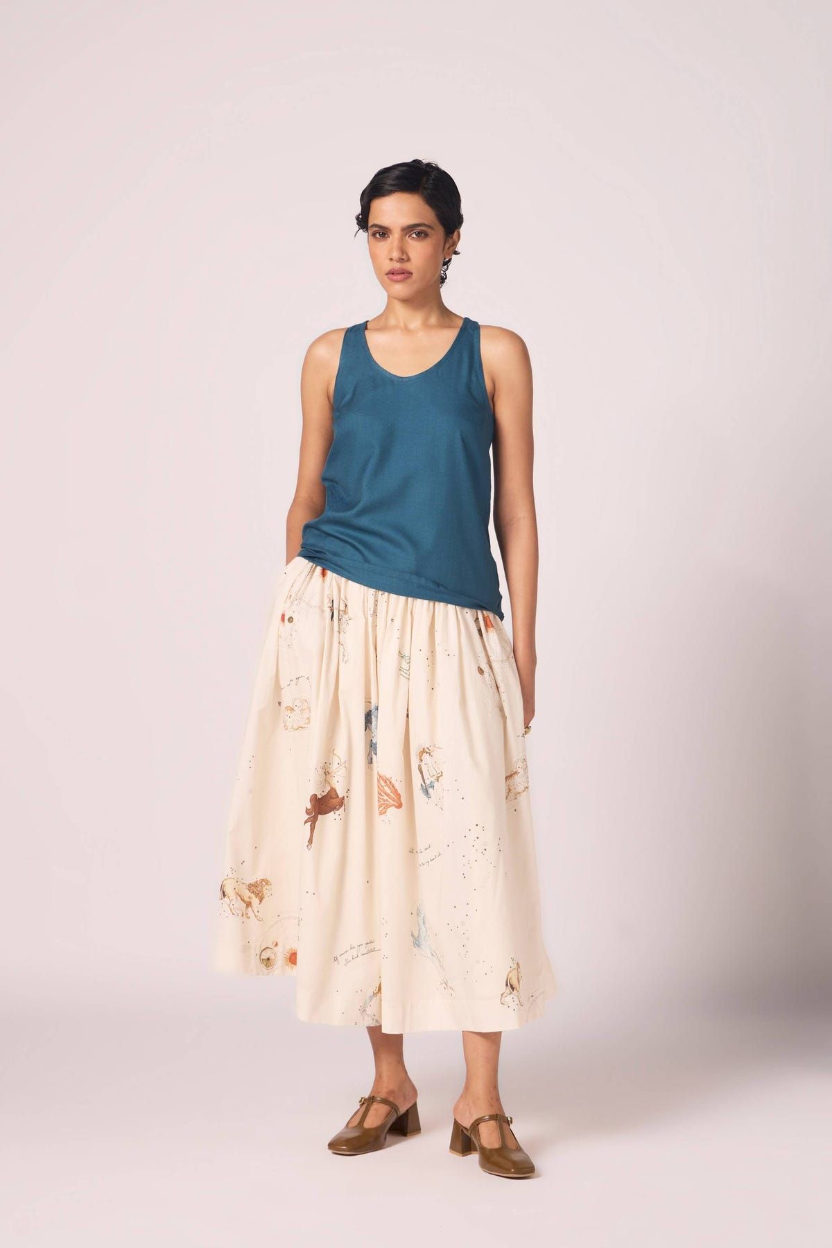 Maud Zodiac Print Cotton Skirt - image 14