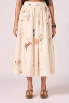 Maud Zodiac Print Cotton Skirt view 2