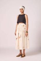 Maud Zodiac Print Cotton Skirt view 3