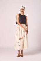 Maud Zodiac Print Cotton Skirt view 6