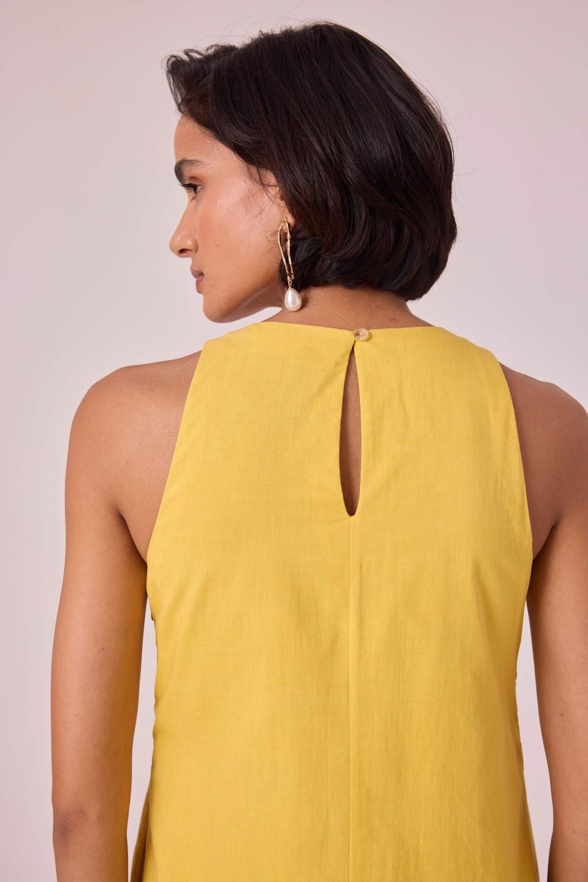 Amani Yellow Embroidered Dress - image 12