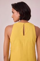 Amani Yellow Embroidered Dress view 12