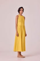 Amani Yellow Embroidered Dress view 2