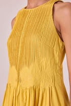 Amani Yellow Embroidered Dress view 7