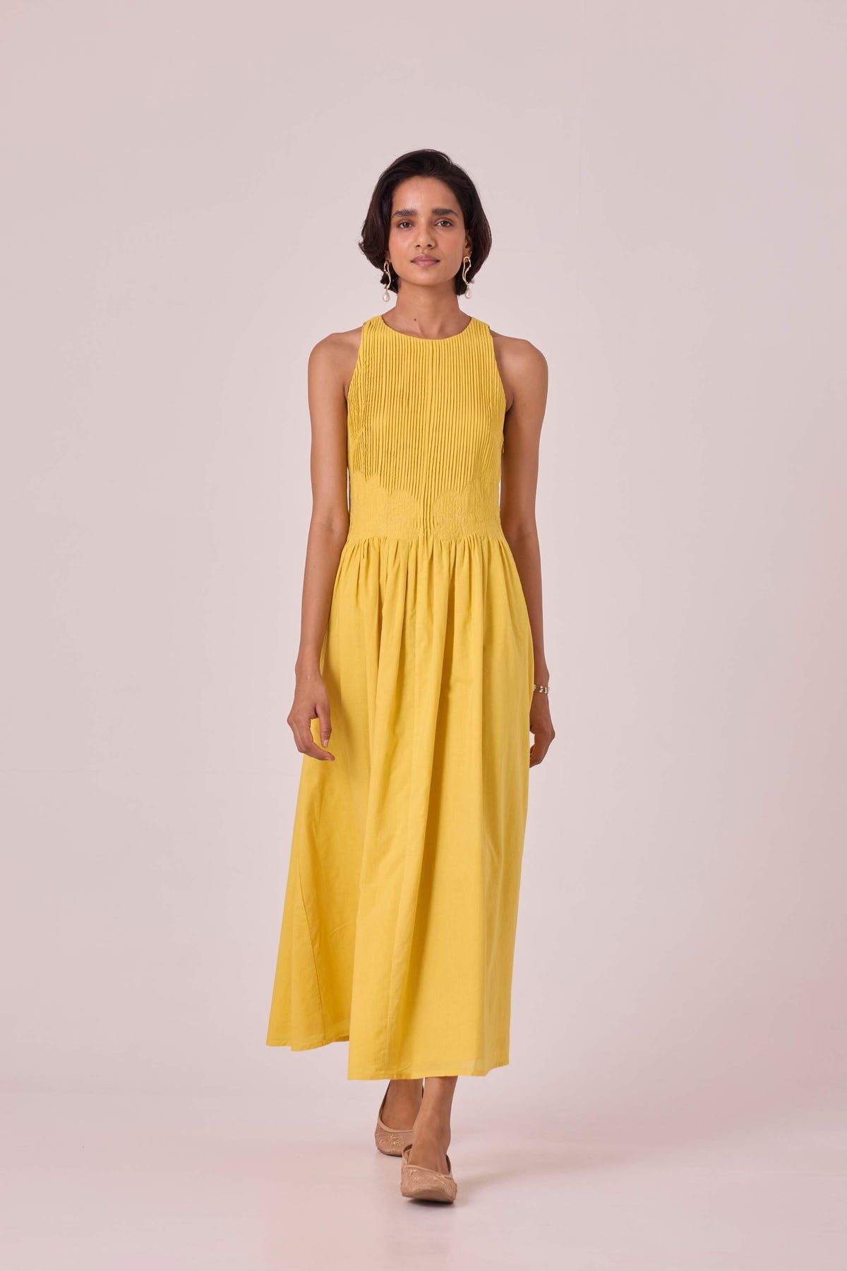 Amani Yellow Embroidered Dress - image 9
