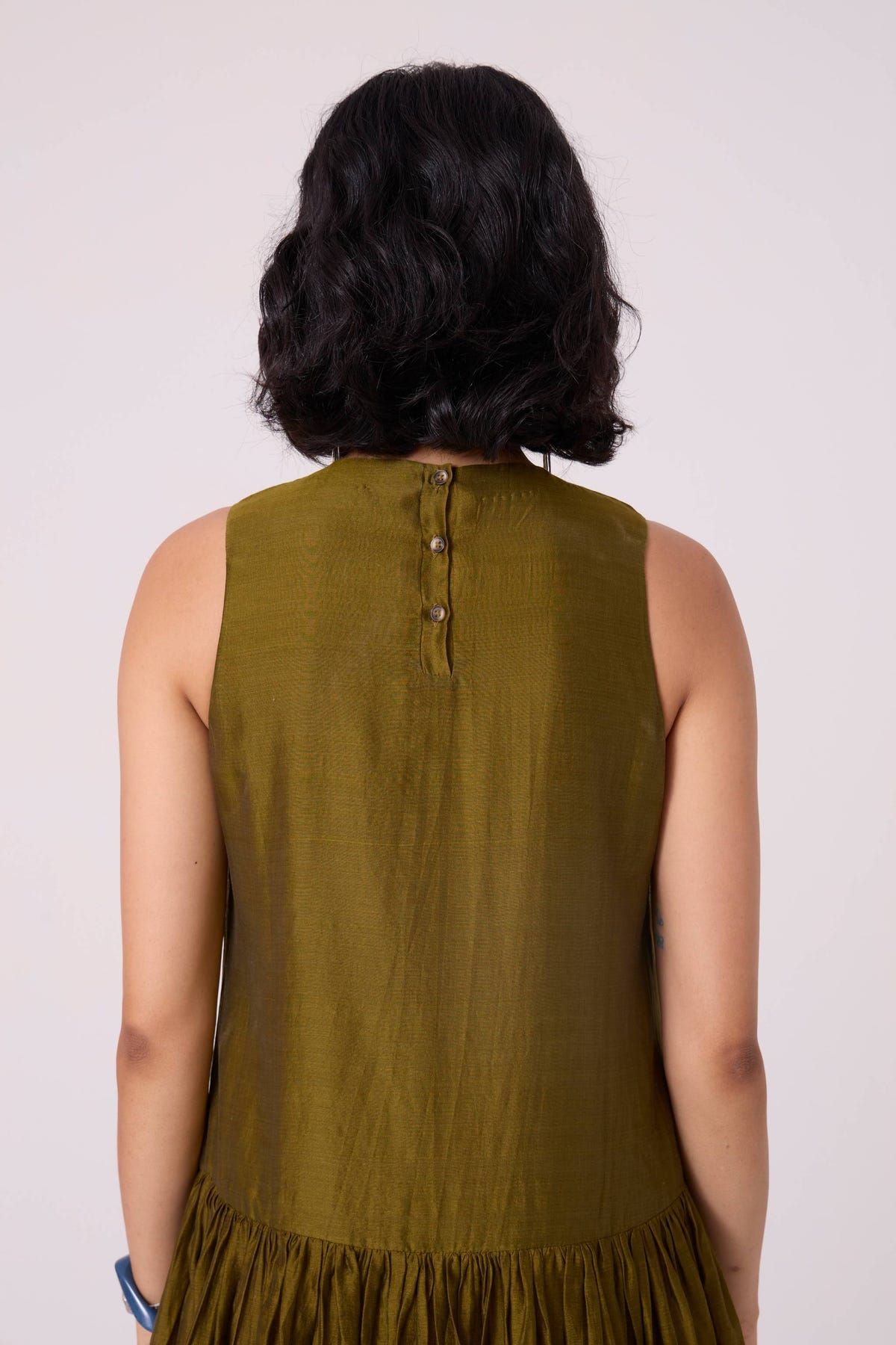 Oleg Green Handwoven Maxi Dress - image 12