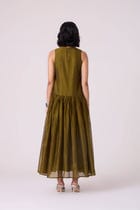 Oleg Green Handwoven Maxi Dress view 13
