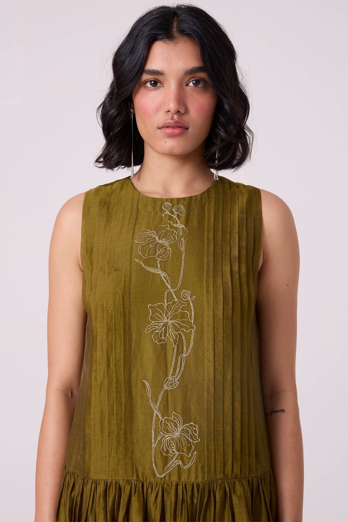 Oleg Green Handwoven Maxi Dress - image 6