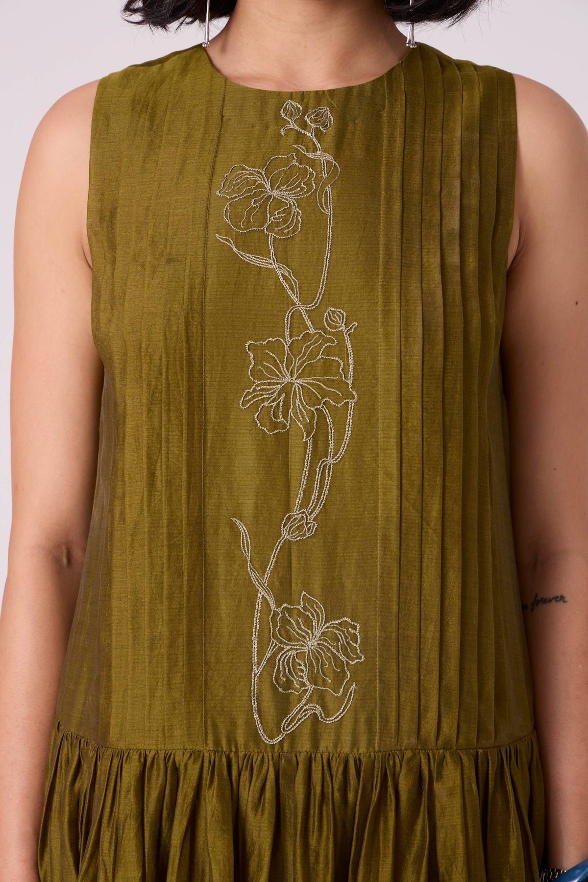 Oleg Green Handwoven Maxi Dress - image 7