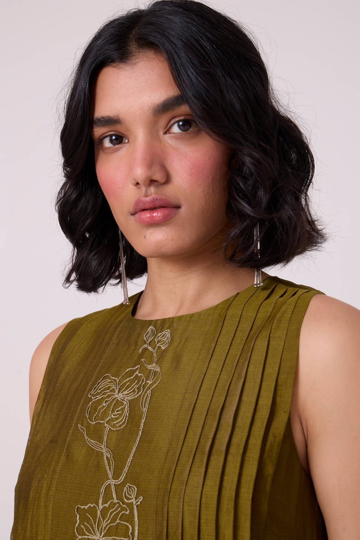 Oleg Green Handwoven Maxi Dress - image 9
