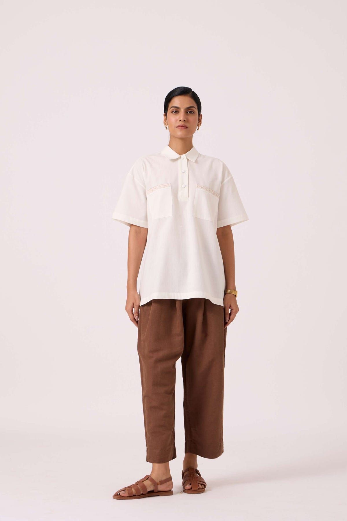 Alyosha Handwoven Embroidered Shirt - image 3