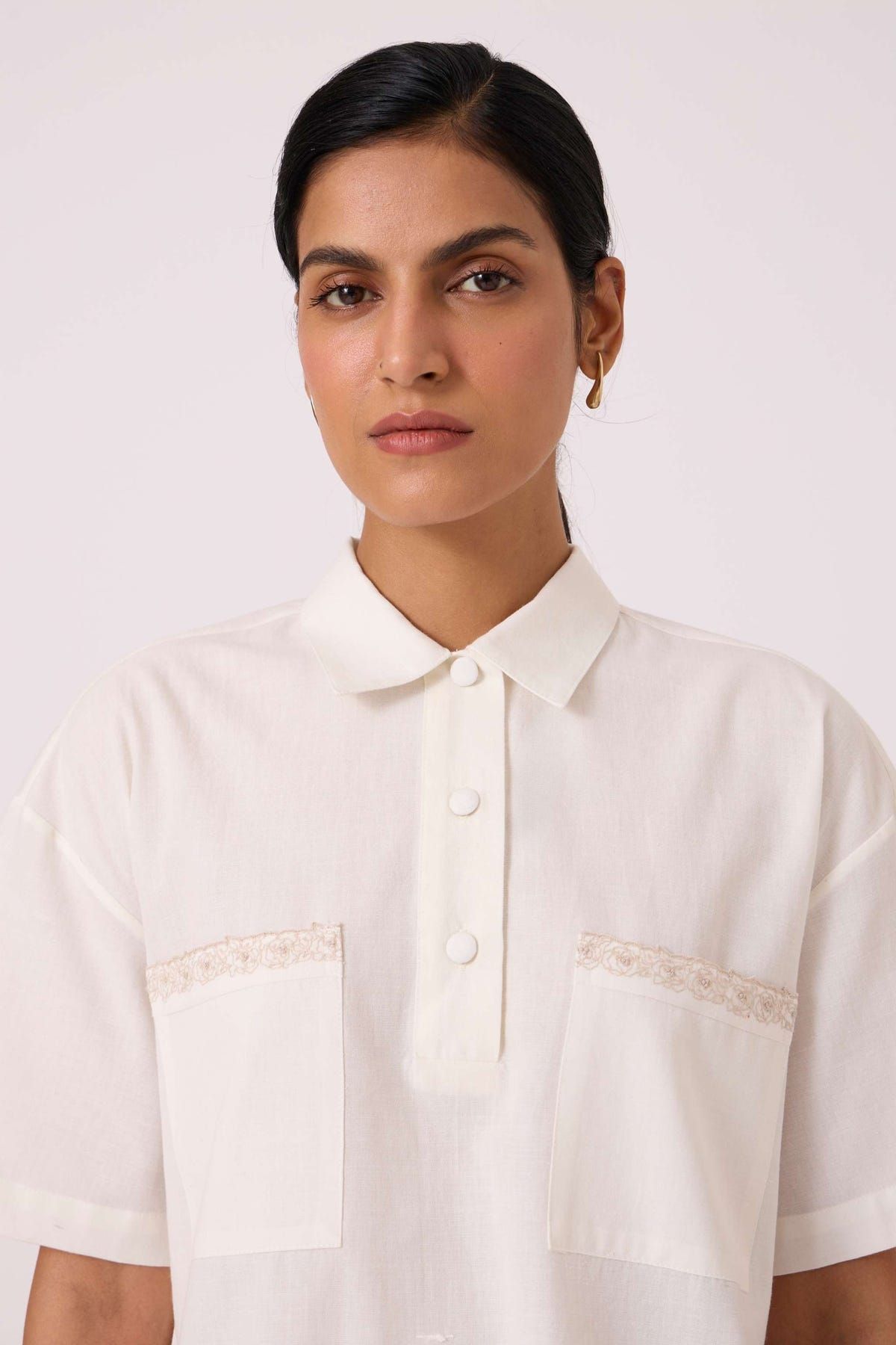 Alyosha Handwoven Embroidered Shirt - image 4