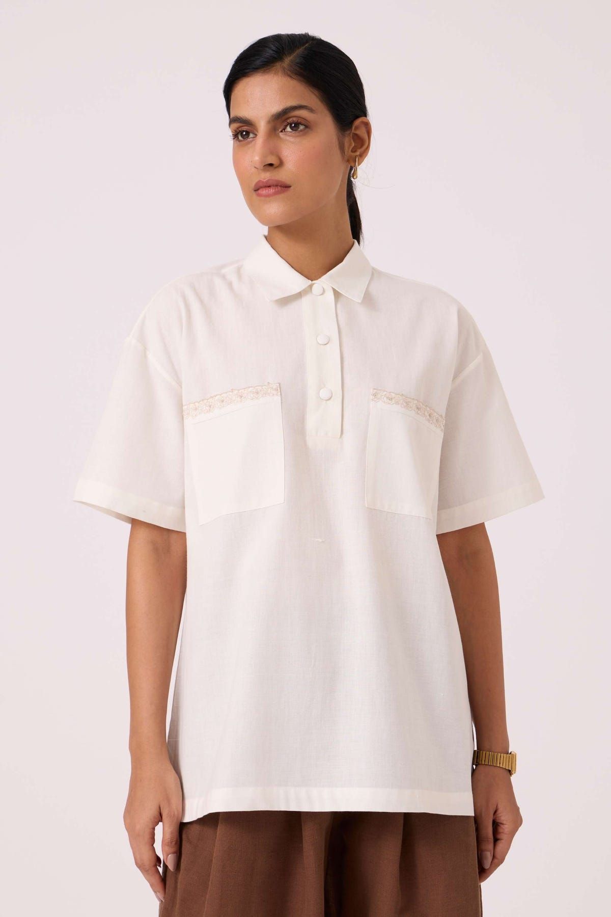 Alyosha Handwoven Embroidered Shirt - image 5