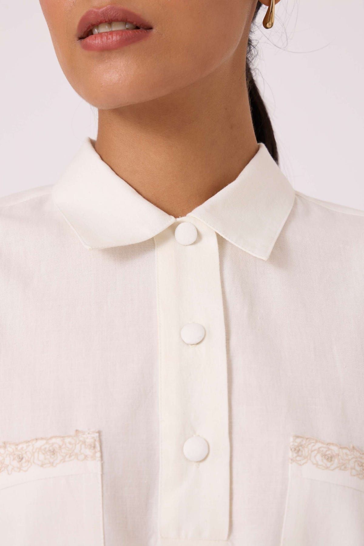 Alyosha Handwoven Embroidered Shirt - image 6