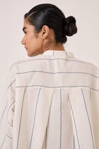 Amer Off White Handwoven Boxy Shirt view 7