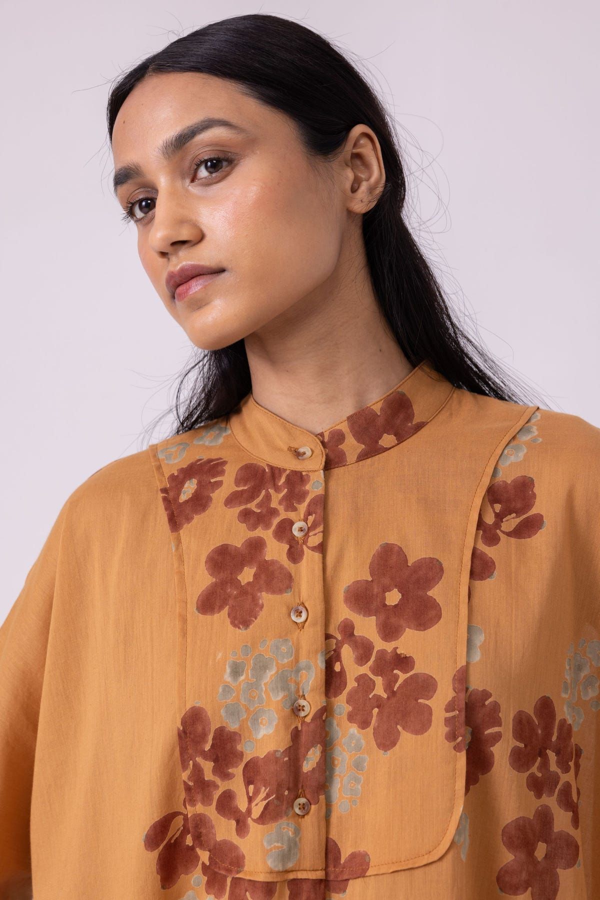 Taro Floral Hand Printed Top - image 5