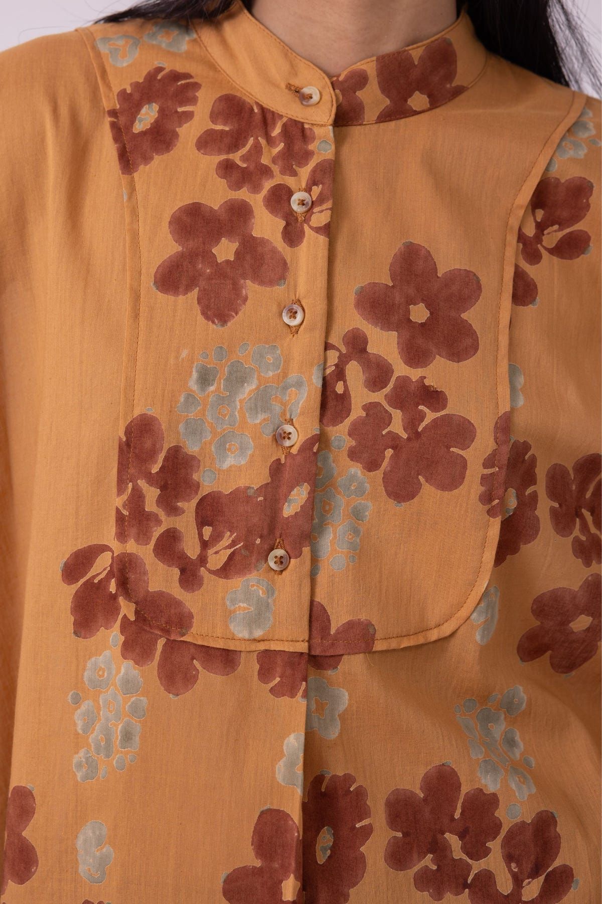 Taro Floral Hand Printed Top - image 6