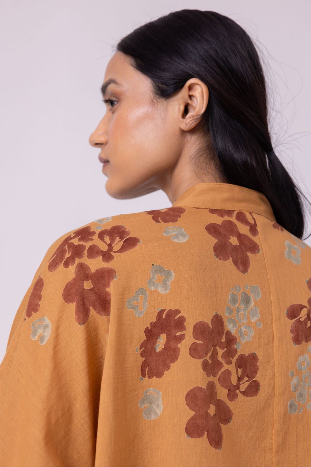 Taro Floral Hand Printed Top - image 8