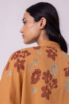 Taro Floral Hand Printed Top view 8