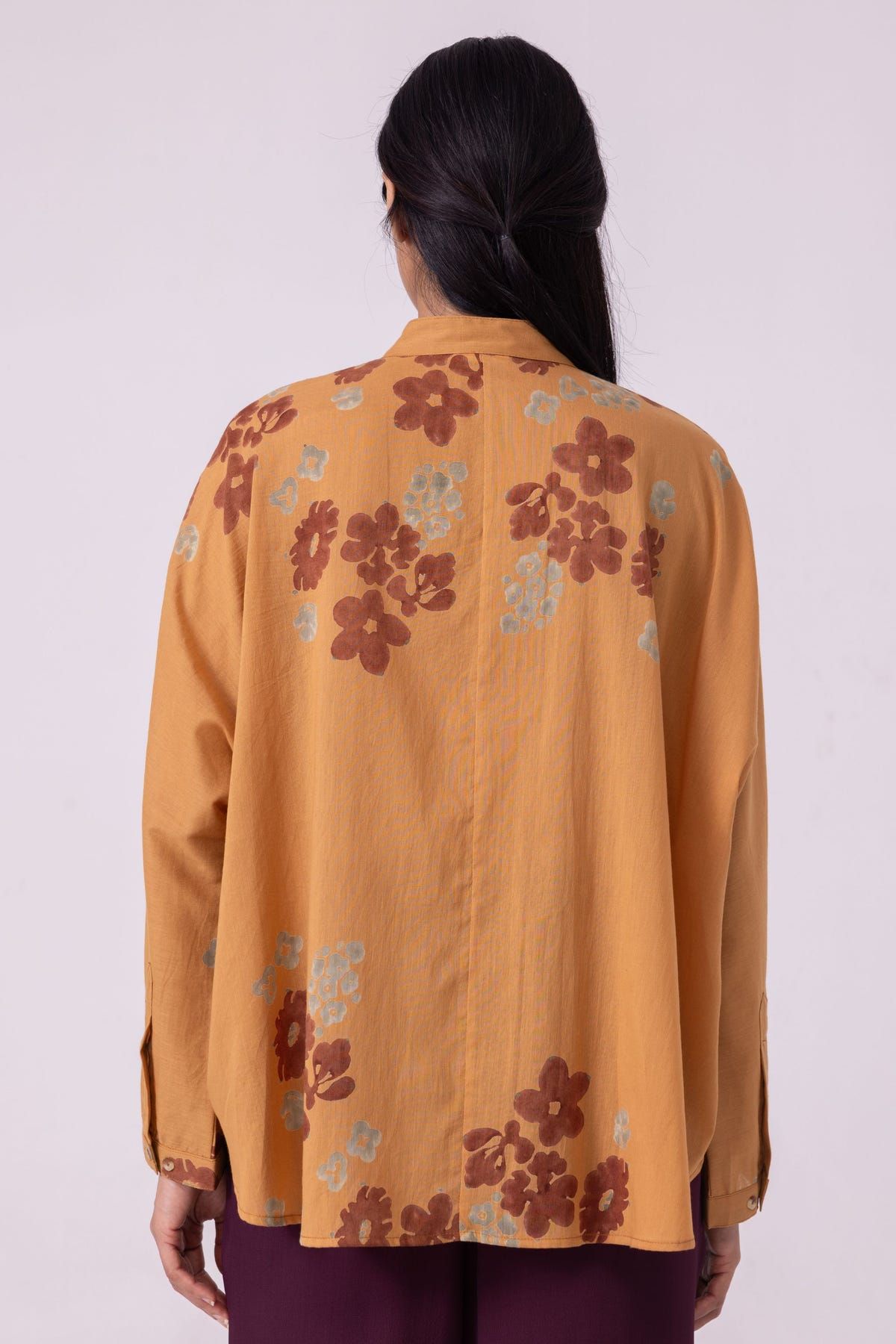 Taro Floral Hand Printed Top - image 9