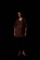 Stad Brown Zodiac Print Shift Dress view 16